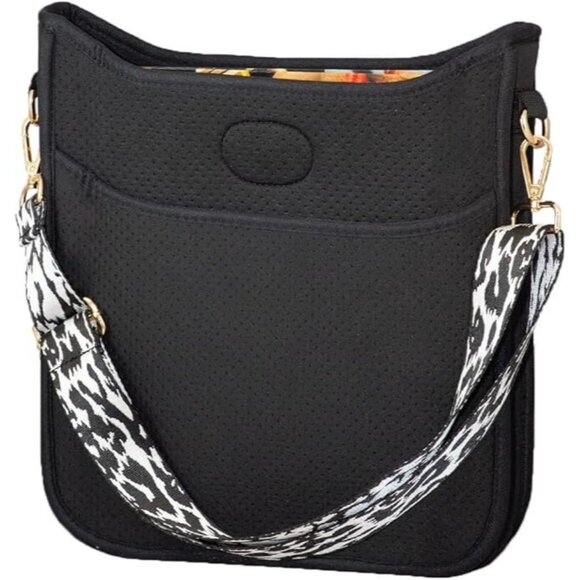 Pinafore Crossbody Purse Bag Messenger Neoprene Adjustable Guitar Strap New - Picture 3 of 12